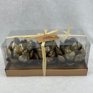 Farmers Market Decorative Gold Artichoke Can Holder Set of 3